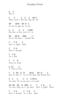 Sunday Driver Nota surat piano oleh The Raconteurs - Arr.Hagchel Perpel