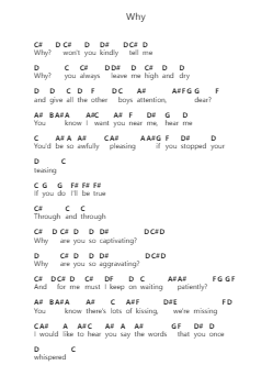 Why 钢琴字母谱由 Leon Redbone - 编曲 Rayward
