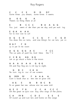 Roy Rogers Note letterarie per pianoforte di Elton John - Arr.Tybey