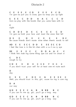 Obstacle 2 Piano letter notes by Interpol - Arr.Kyletus Stanchloe