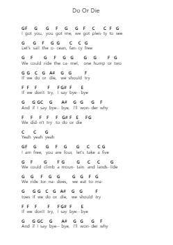 Do Or Die 鋼琴字母譜由 Super Furry Animals - 編曲 Leoduke Hodwey