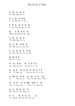 Sta Je To U Tebi Piano letter notes by Divlje Jagode - Arr.Jorthodore Adegee