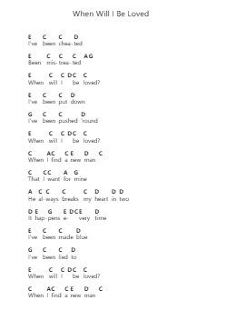 When Will I Be Loved Nota surat piano oleh Linda Ronstadt - Arr.Yalegus