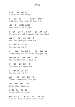 Ahay Piano letter notes by Of Monsters and Men - Arr.Jonesram Bonah
