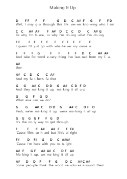 Making It Up पियानो पत्र नोट्स द्वारा Jason Mraz - Arr.Gunsea Holmesbob