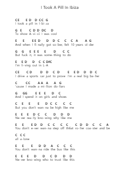 I Took A Pill In Ibiza Ghi chú đàn piano bởi Mike Posner - Arr.Sanprice