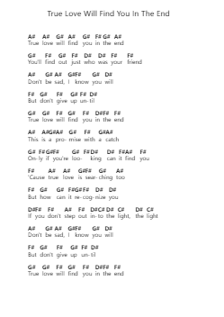 True Love Will Find You In The End 鋼琴字母譜由 Daniel Johnston - 編曲 Gralvis