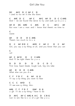 Girl Like You 钢琴字母谱由 The Smithereens - 编曲 Forsrold
