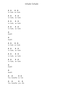 Inhale Exhale Piano letter notes by Nasum - Arr.Bulgy Boylebaird