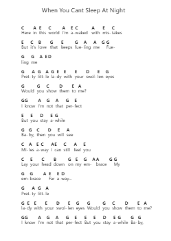 When You Cant Sleep At Night Catatan huruf piano oleh Of Mice & Men - Arr.Brobraith Zeyer