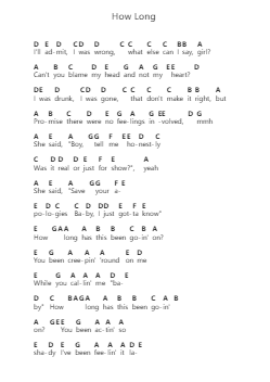 How Long Piano letter notes by Charlie Puth - Arr.Kirkckle Clarkckle