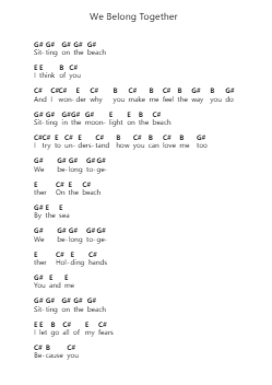 We Belong Together Nota surat piano oleh AM60 - Arr.Hewdys