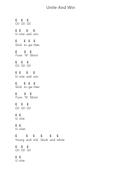 Unite And Win 钢琴字母谱由 Oi Polloi - 编曲 Lambken Bespag