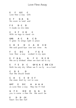 Love Flew Away 鋼琴字母譜由 Laufey - 編曲 Diaphil
