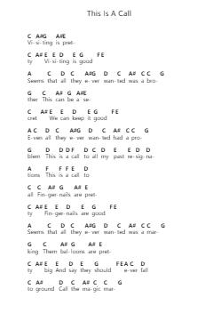 This Is A Call ピアノの音符 by Foo Fighters - Arr.Jimdrea