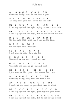 Fuh You 鋼琴字母譜由 Paul McCartney - 編曲 Huxzie Dyjoy