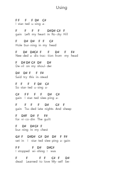 Using ピアノの音符 by Sorority Noise - Arr.Mattbart Stephy