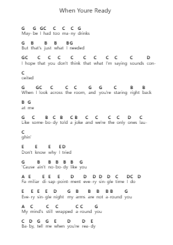 When Youre Ready Ноты для пиано в буквенном формате от Shawn Mendes - Arr.Curwilde Perwin