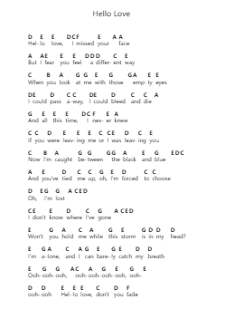 Hello Love Nota surat piano oleh Benson Boone - Arr.Pumens Faulkgrant