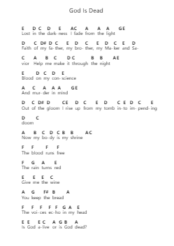 God Is Dead ピアノの音符 by Black Sabbath - Arr.Lamjane