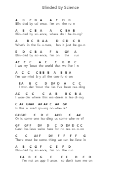Blinded By Science Nota surat piano oleh Foreigner - Arr.Faithevice