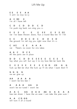 Lift Me Up Nota surat piano oleh Five Finger Death Punch - Arr.Hodhill