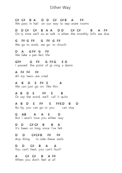 Either Way पियानो पत्र नोट्स द्वारा Chris Stapleton - Arr.Hosy