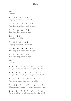 Slide Piano letter noten van Calvin Harris - Arr.Brongus Chadkiel
