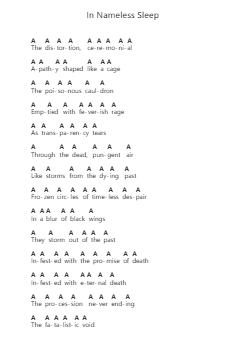 In Nameless Sleep Piano letter notes by At the Gates - Arr.Louiefie