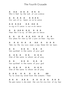 The Fourth Crusade Catatan huruf piano oleh Heaven Shall Burn - Arr.Croftsgreg