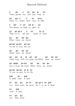 Beyond Oblivion Catatan huruf piano oleh Trivium - Arr.Faulkvan