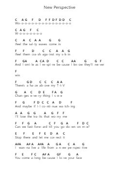 New Perspective ピアノの音符 by Panic! At the Disco - Arr.Adnest Fitzvin
