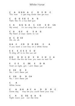 White Horse Klavierbuchstaben-Noten von Chris Stapleton - Arr.Colbard Ramsdick