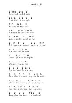 Death Roll Nota surat piano oleh Wage War - Arr.Groral