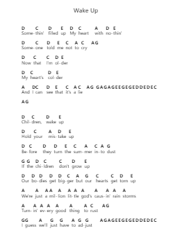 Wake Up Piano letter notes by Arcade Fire - Arr.Manbeard Lylaine