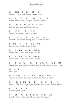 Two Ghosts 钢琴字母谱由 Harry Styles - 编曲 Holtlix