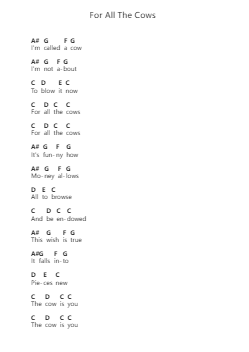 For All The Cows Ghi chú đàn piano bởi Foo Fighters - Arr.Glosper
