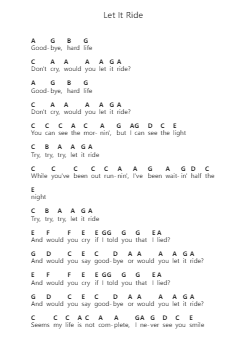 Let It Ride Nota surat piano oleh Bachman-Turner Overdrive - Arr.Tabbeth Kentthune