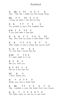 Rockland Piano letter noten van Gracie Abrams - Arr.Joedrich