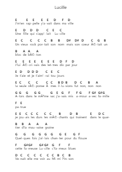Lucille Piano letter notes by Michel Jonasz - Arr.Bloorvogt