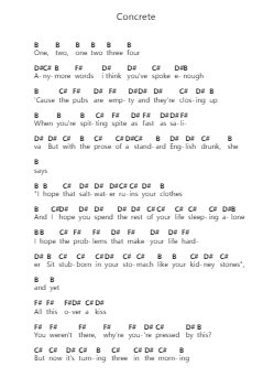 Concrete Ghi chú đàn piano bởi Lovejoy - Arr.Jeffsey