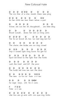 New Colossal Hate Nota surat piano oleh Lamb of God - Arr.Sainsgen Junebrowne