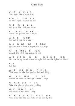 Clara Bow Nota surat piano oleh Taylor Swift - Arr.Fagee