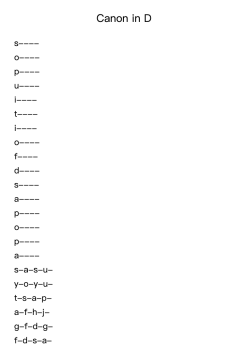Canon in D Major, Pachelbel's Canon