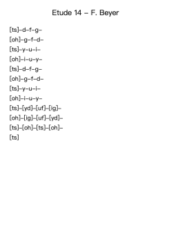 Etude 14 - F. Beyer