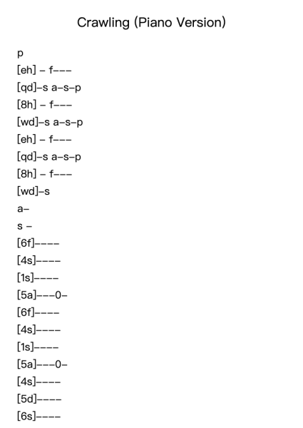 Crawling (Piano Version)