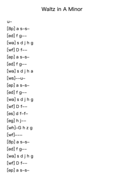 Waltz in A Minor, B. 150 (simplified)
