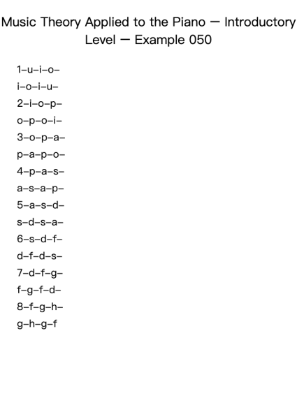 Music Theory Applied to the Piano – Introductory Level – Example 050