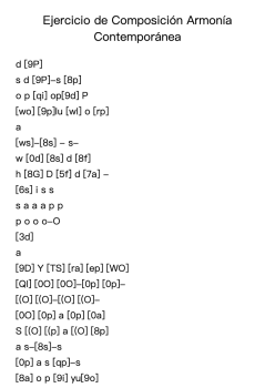 Ejercicio de Composición Armonía Contemporánea