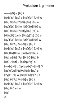 Preludium I, g-minor
